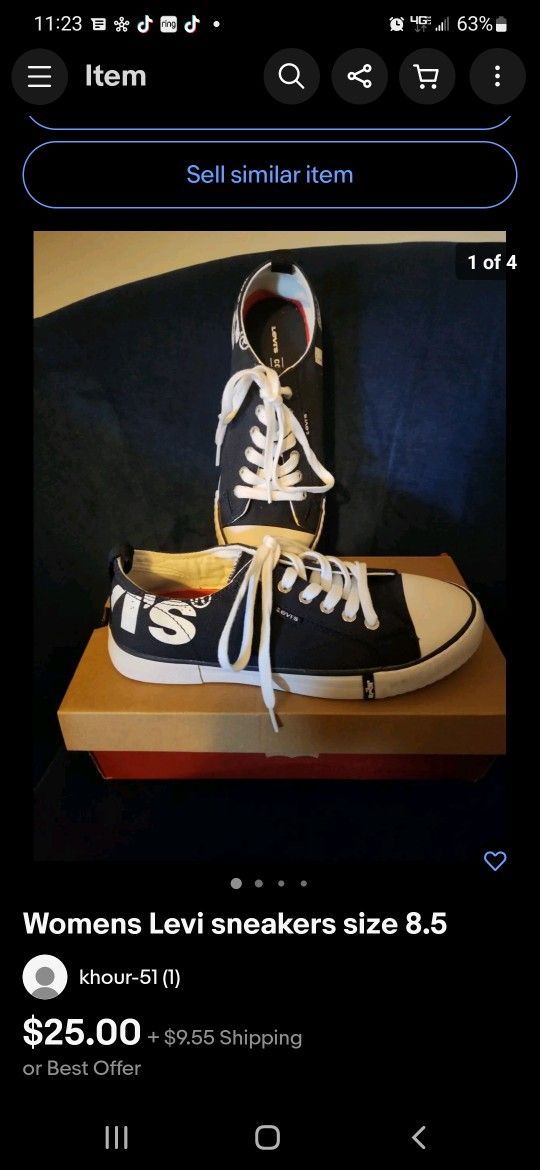 Womens Levi sneakers size 8.5
