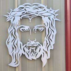 20"x22" Jesus Face Aluminum Wall Art