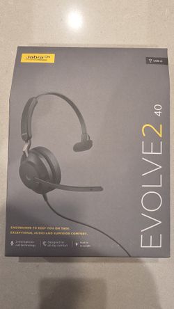 Brand New and Sealed Jabra Evolve2 40 SE
USB-A, MS Mono
