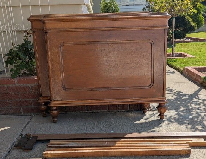 Vintage Antique Headboard And Footboard