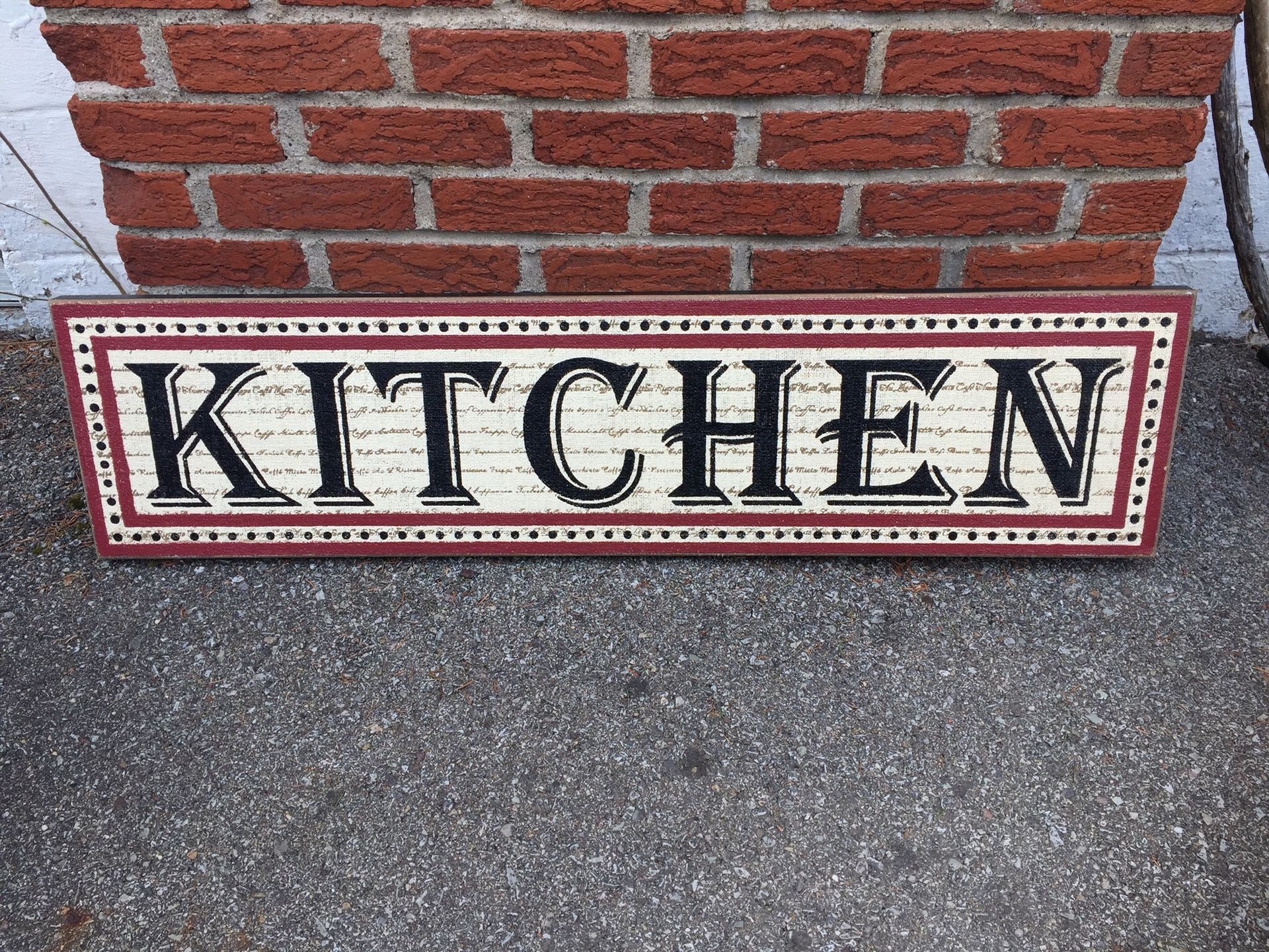 Large kitchen sign