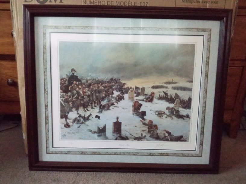 Napoleon Print Signed with 1928 Book
