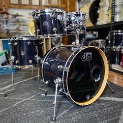 DW Performance Series 4-Piece Fusion Drum Set - Ebony Stain