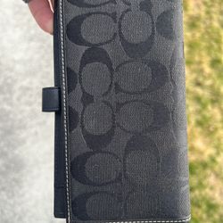 Coach Checkbook Cover w/ Pen Holder 