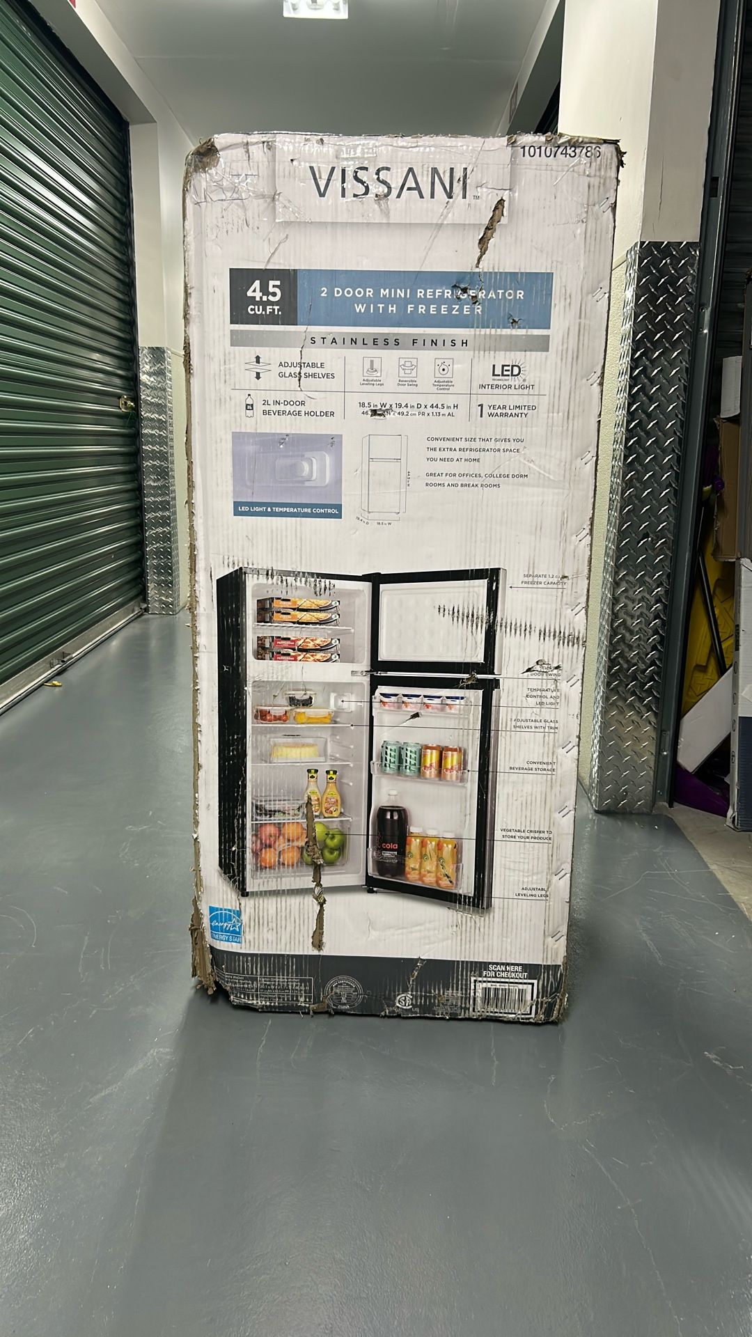 Vissani 4.5 Cu Ft Refrigerator Stainless