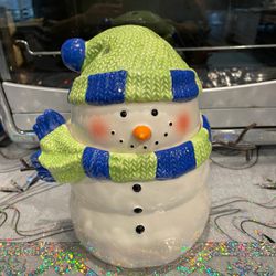 Holiday Snowfolk Candle Holder Each 5$