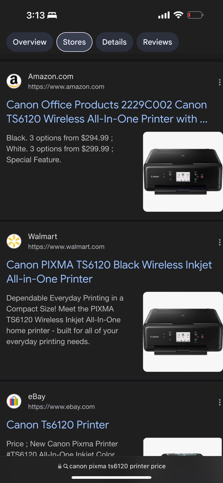 Canon Pixima Ts6120 Printer
