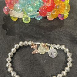 Disney Parks Mickey Mouse Head Braclet And Sterling Silver Gold Plated Trigold Mickey Minnie