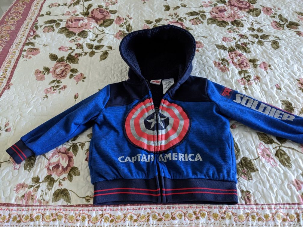 Kids Captain America Super Soldier Original Marvel warm hoodie