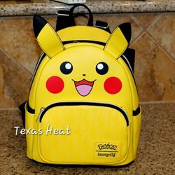 Loungefly Pokemon Faux Leather Pikachu Cosplay Mini Backpack New