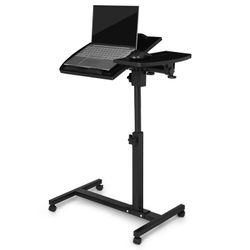 Mobile Height-Adjustable Computer Desk, Multifunctional