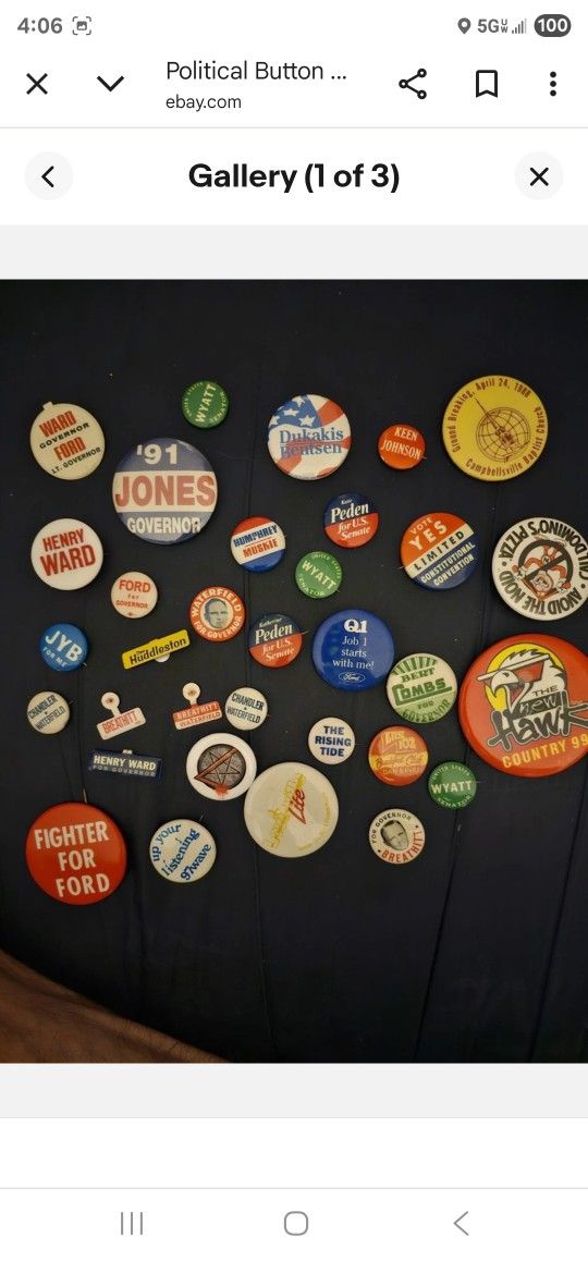 Political Button Lot