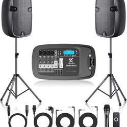 CAICUSTIC PA System With Bluetooth Microphone 600w