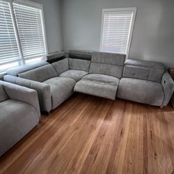 6 Piece Sofa Sectional Grey