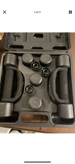 AMF heavyhands 2 dumbbells black grips/handles 3lbs 2lb screw on weights