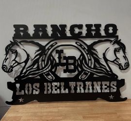 Ranch Sign 2 Horses 