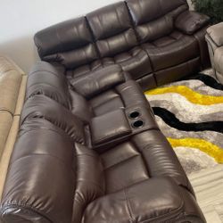 Madrid Reclining Sectional 2 Piece Sofa/loveseat $999