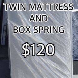 TWIN MATTRESS AND BOX SPRING