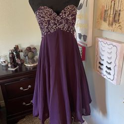 Purple & Silver Wedding/Prom/Cocktail dress