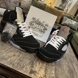 New  Air Jordan 5 black metallic