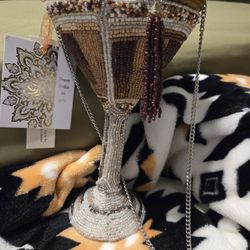 Espresso Martini Glass Beaded Purse