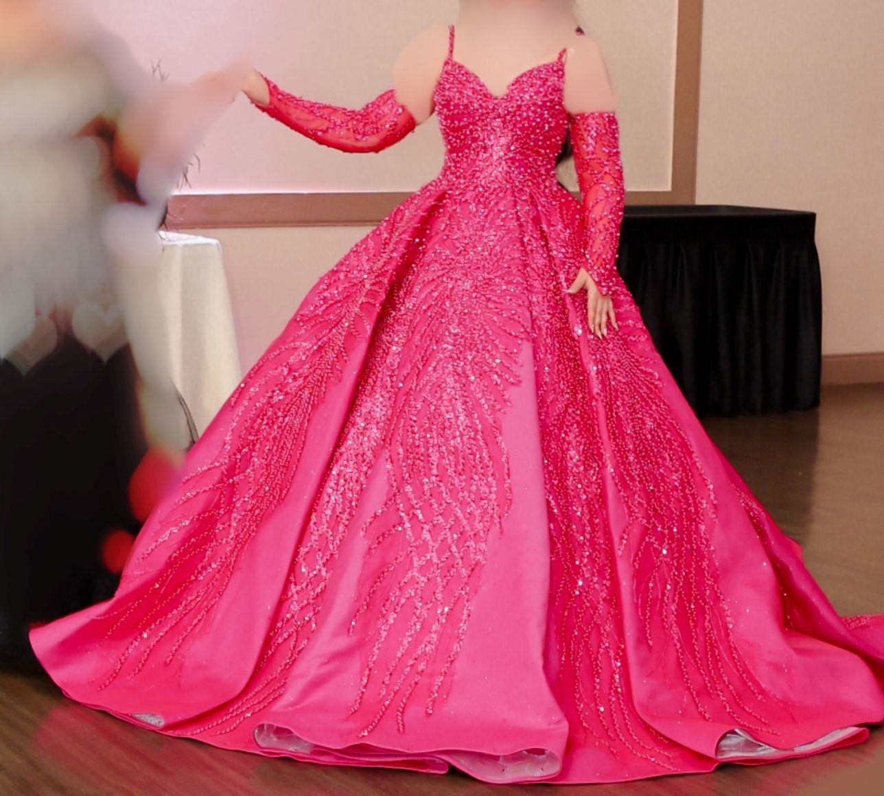 Stunning Hot Pink Ball Gown  Custom Formal/Quinceaera/Prom Dress -  www.everbestladdersbd.com