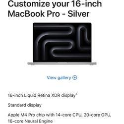 New Sealed 16-inch MacBook Pro - Silver MBP 16 SL/14C/20C GPU/24GB/512G-USA