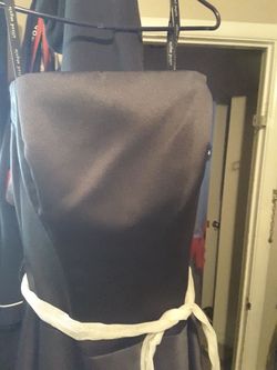 Bridesmaid dress black strapless