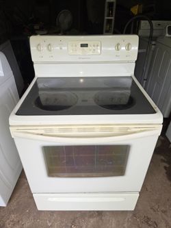 Frigidaire Almond  Glass Flat Top Self Cleaning Electric Stove