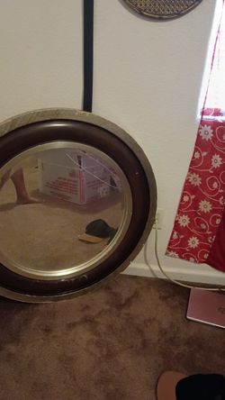 Large Round Vintage Mirror
