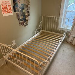 Girls Twin-to- Toddler Adjustable Bed Frame  