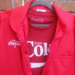 Coca Cola Jacket + T-Shirt Bundle Deal Size L