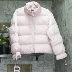 Nwt Wild Fable Womens Bow Puffer Jacket (contact info removed)8 Pink L