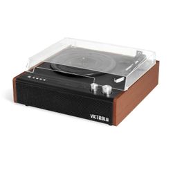 Victrola Brighton - Bluetooth Record Player - 3-Speed Turntable, Premium Ceramic Stylus, Vinyl Stream for Wireless Streaming, Built-in Speakers, RCA a