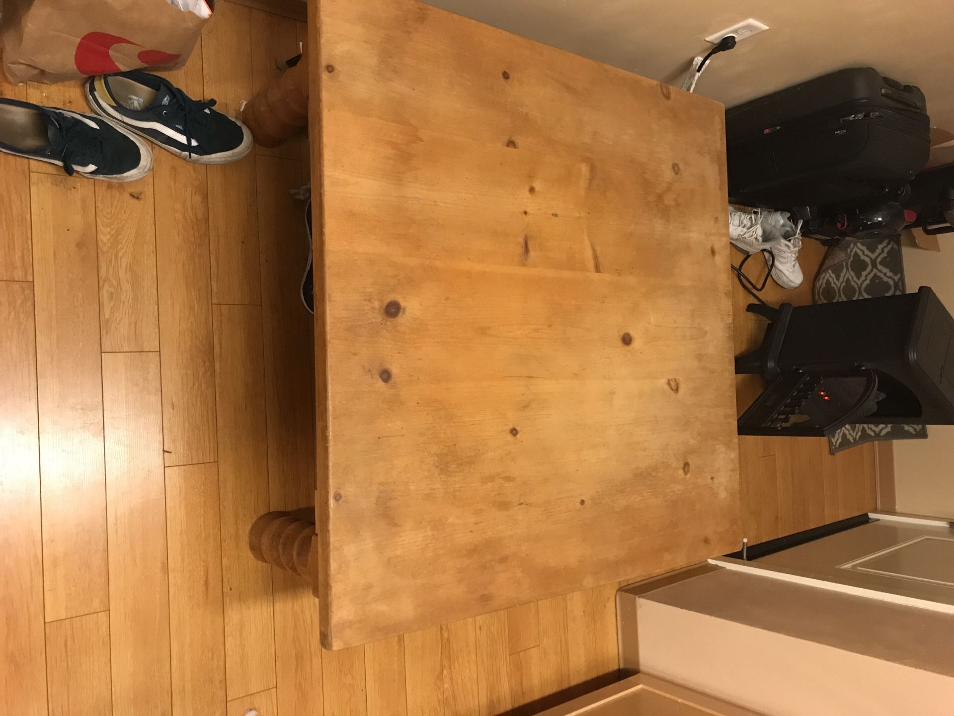 Solid wood table