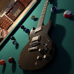 Jay Turser Single Cut Black Solid Body Electric Guitar 