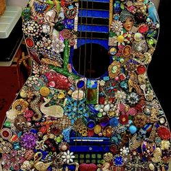 Custom Decorated Acoustic Guitar 