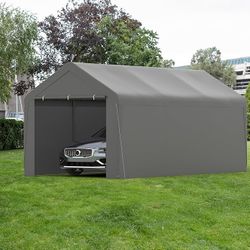 Carport 10x20 Dark Grey 