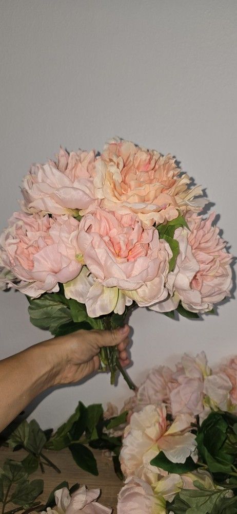 40 goals SILK PEONIES PEONIES ROSE WEDDING ARTIFICIAL BOUQUETS FLOWERS