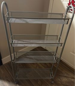4 Tier Wire Rolling Cart