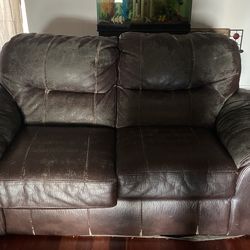 Free couches have brown couch covers