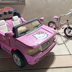 FREE: 12-Volt Power Wheels Car (no battery) and 12” Bike