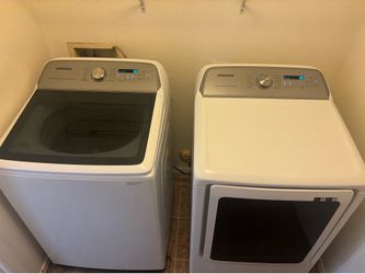 Samsung High-Capacity Top-Load Washer & Electric Dryer Set