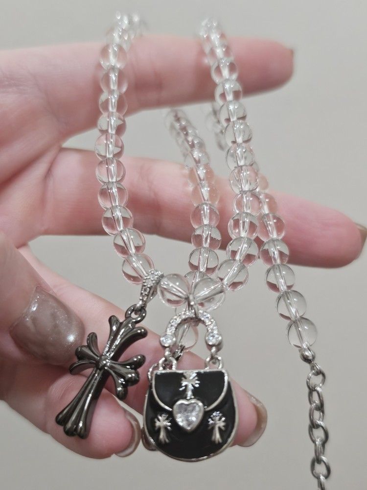 Clearance White Crystal Cross 