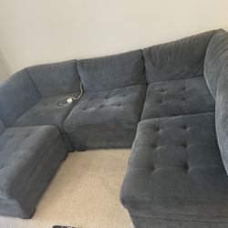 Thomasville 5 Piece Sectional (arrangeable) Navy Blue 