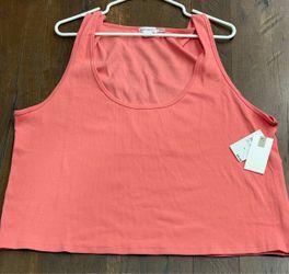 Good American Ribbed Crop Tank Top