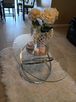 Glass coffee table