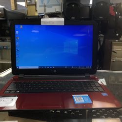 Red Hp Laptop 500gb HDD 4gb Memory 