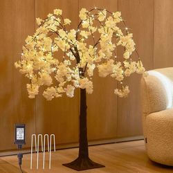 LITBLOOM 4FT Lighted Cherry Blossom Tree