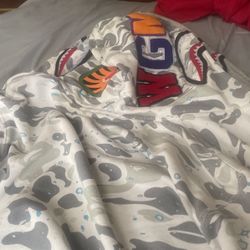 double hooded full-zip bape hoodie